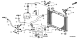 Diagram for Honda Transmission Oil Cooler Hose - 25213-PAA-305