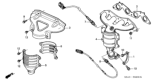 Diagram for Honda Exhaust Manifold - 18160-PLM-A00