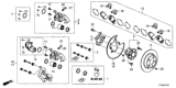 Diagram for Honda Brake Caliper Bracket - 43018-T7W-A61