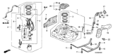 Diagram for Honda Fuel Filler Hose - 17651-SNA-A01