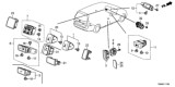 Diagram for Honda Instrument Panel Light Bulb - 35855-TK8-A01