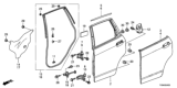 Diagram for Honda Fit EV Door Seal - 72850-TF0-003