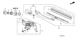 Diagram for Honda Fit EV Wiper Blade - 76730-S2X-003