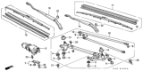 Diagram for Honda CRX Wiper Blade - 76620-SH2-A02