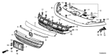 Diagram for Honda Insight Grille - 71124-TXM-A01