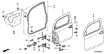 Diagram for Honda Element Door Hinge - 67410-SCV-A02ZZ