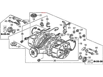 Honda 41200-PGJ-315 Carrier Assembly, Rear Differential