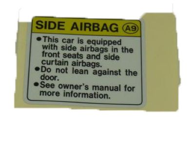 Honda 78031-SDA-A90 Label, Side Airbag Caution