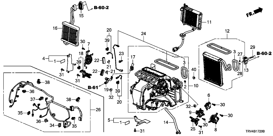 Honda 79180-TRV-A41 Motor, Heat Bypass