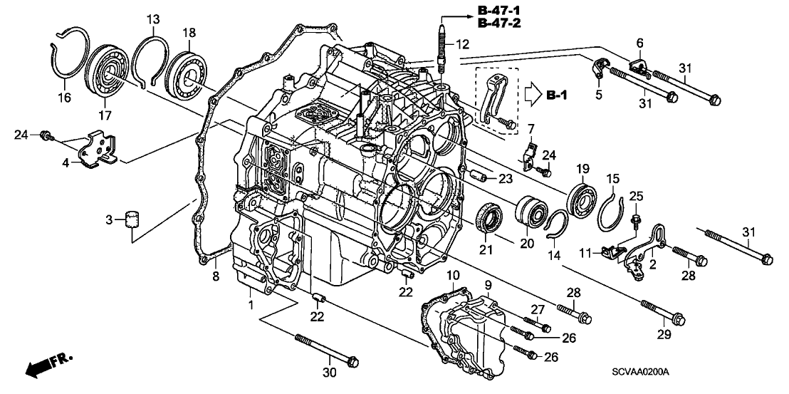 Honda 21210-RXH-010 Case, Transmission