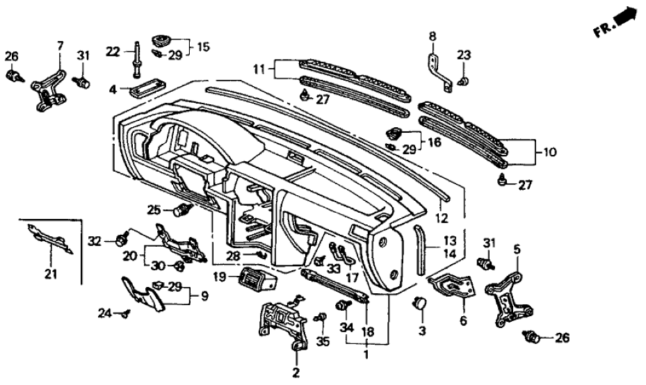 Honda 77100-SM4-A00ZB Panel Assy., Instrument *NH89L* (PALMY GRAY)