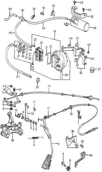 Honda 19514-689-000 Clamp, Throttle Wire