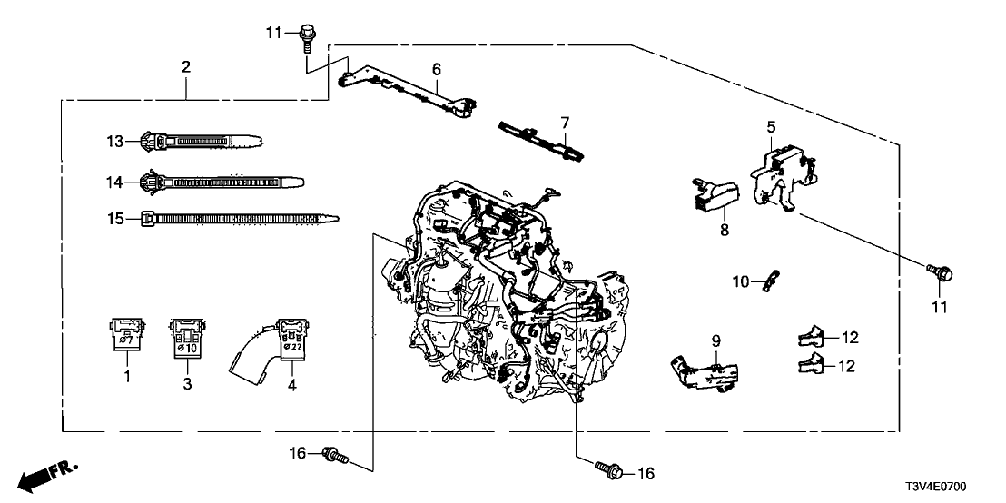 Honda 32110-5K0-A00 Wire Harness, Engine