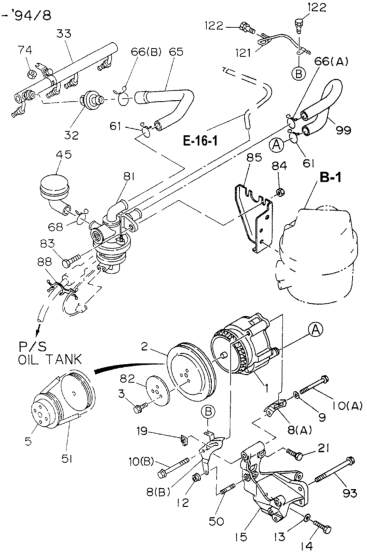 Honda 8-94362-228-0 Spacer, Air Injection Pump