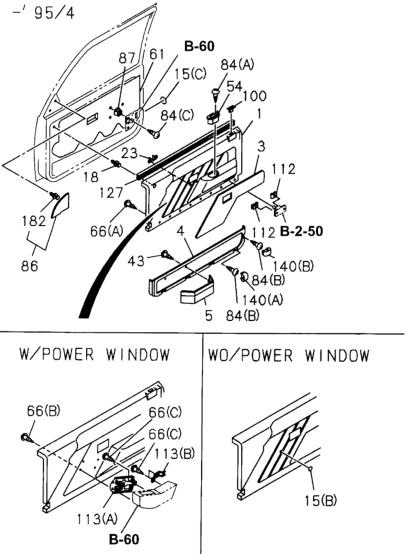 Honda 8-94378-191-3 Pad, L. FR. Trim Door Power Window (Gray)