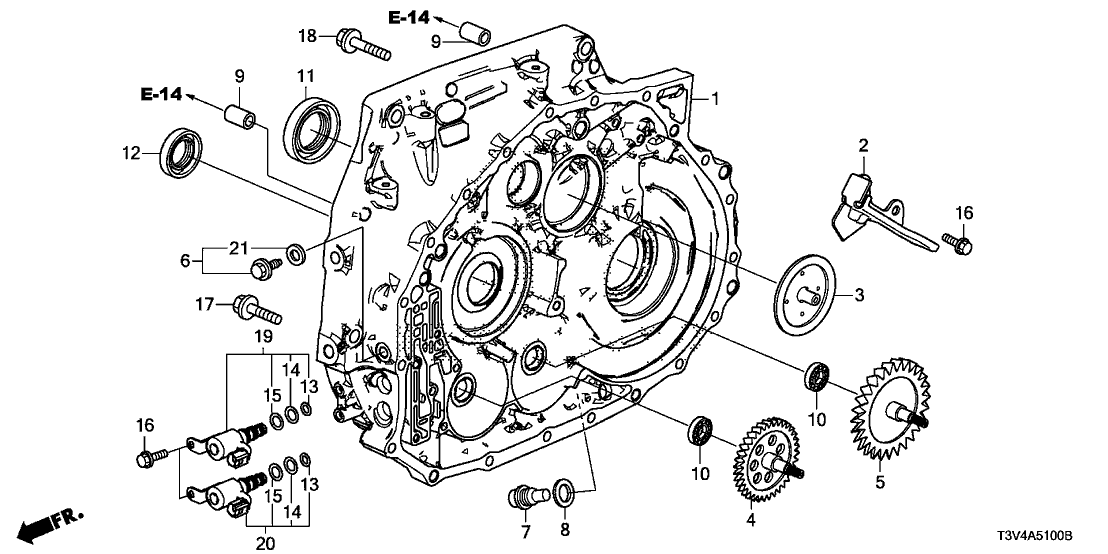 Honda 21111-5M4-305 Case, Flywheel