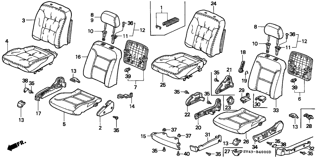Honda 81632-SV4-J01 Pad, L. FR. Seat-Back Molding