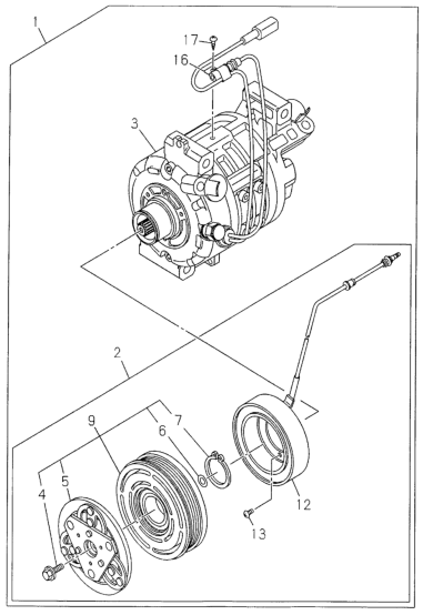 Honda 8-97309-148-0 Pulley, Magnet Clutch A/C (Manual Control)