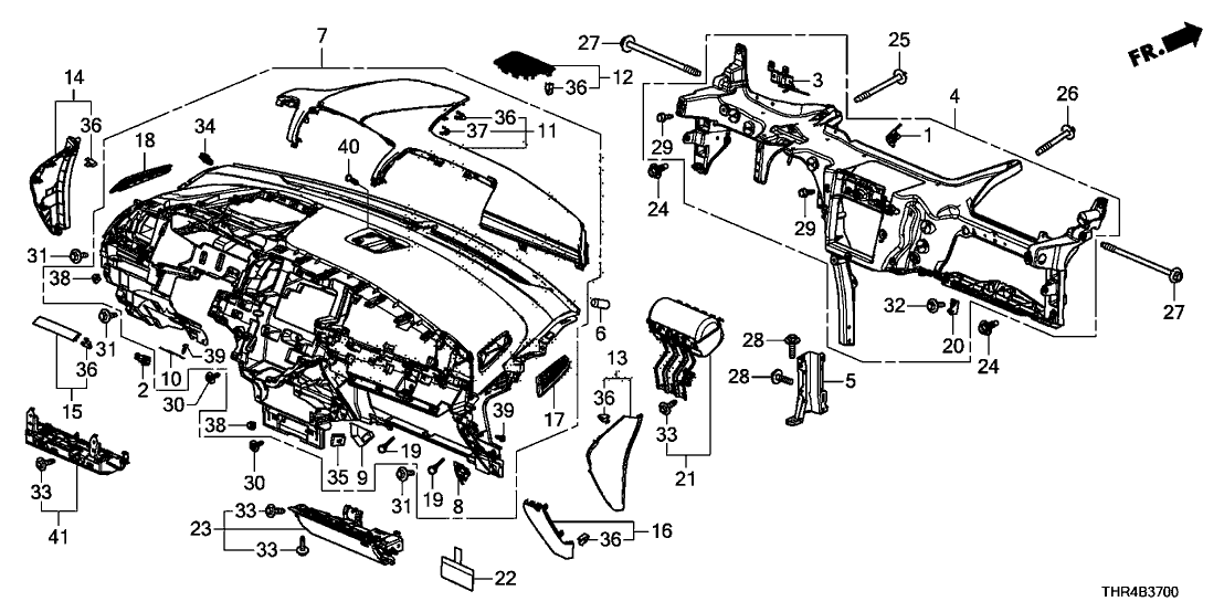 Honda 32116-THR-A00 Bracket, Instrument Wire Harness