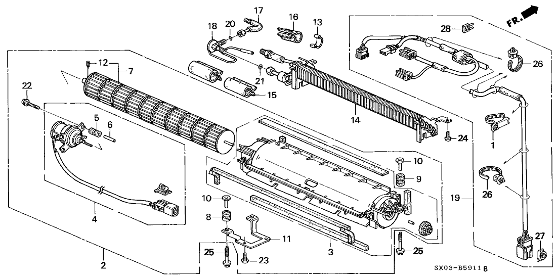 Honda 79300-SX0-962 Blower Assembly