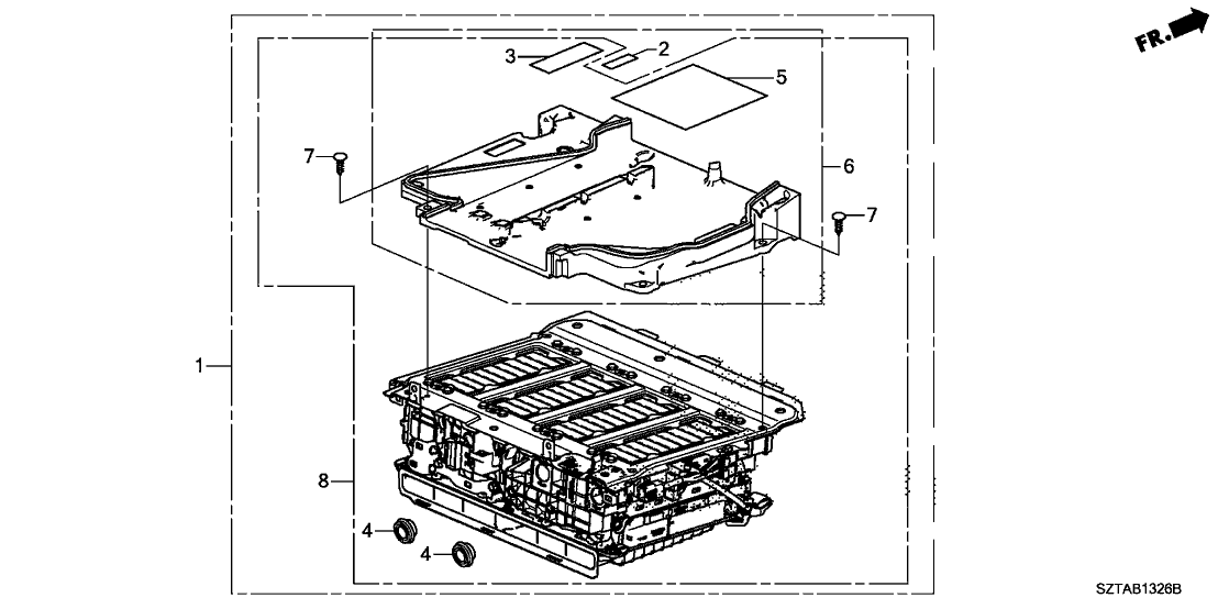 Honda 1D245-RTW-C00 Insulator Set, Battery