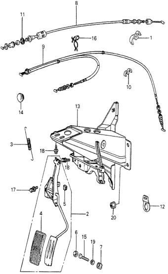 Honda 46590-692-660 Bracket, Pedal