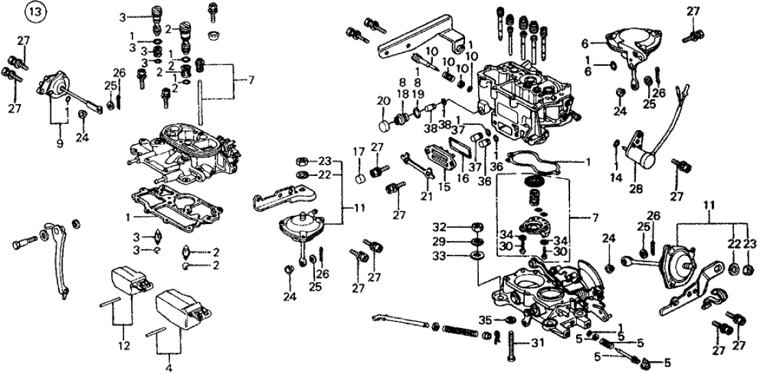 Honda 16020-663-670 Diaphragm Assy. Set
