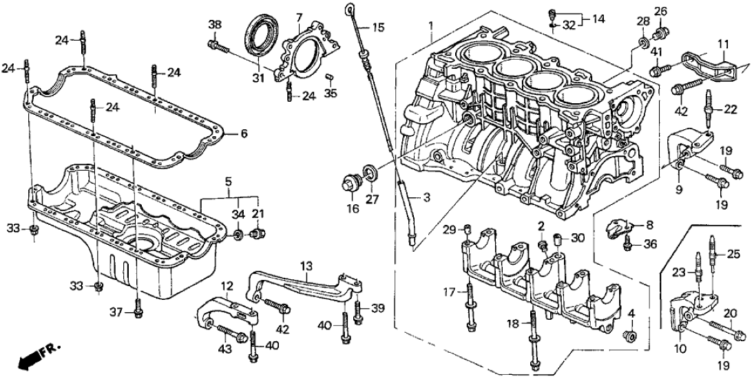 Honda 11960-P28-A00 Stiffener, RR. Engine