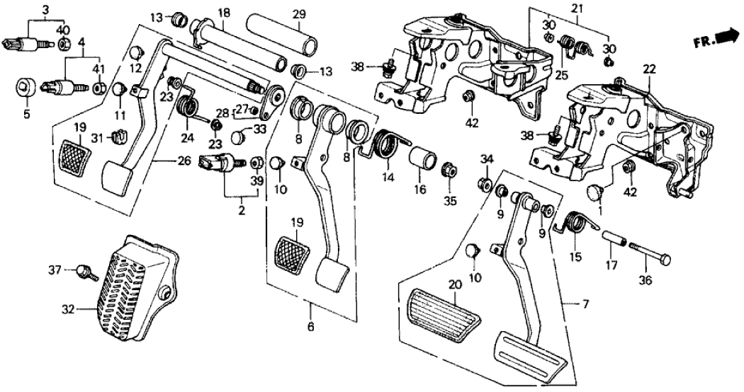 Honda 46590-SF1-A80 Bracket, Pedal