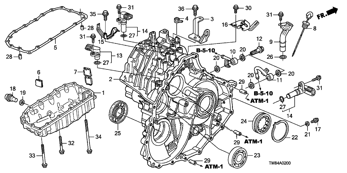 Honda 32746-RBJ-000 Stay A, Transmission Case (Engine Harness)