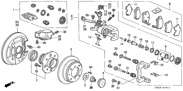 1997 Honda Accord Retainer Diagram for 43244-SY8-A01