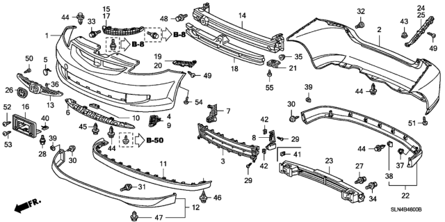 2007 Honda Fit Spacer, Cover (Lower) Diagram for 71109-SLN-A00