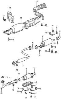 1982 Honda Prelude Exhaust System Diagram
