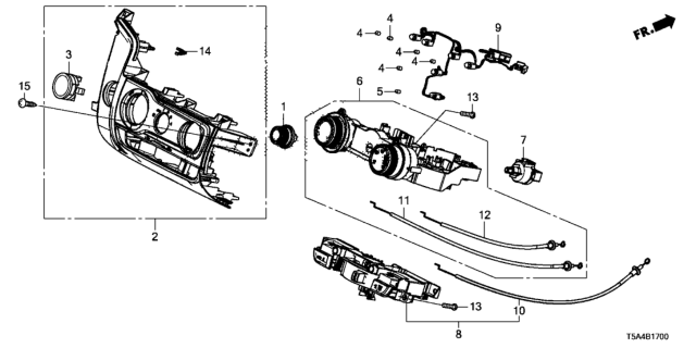 2016 Honda Fit Cable, Mode Diagram for 79685-T5R-A01