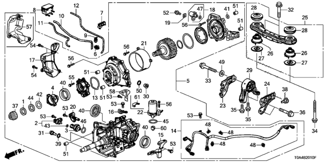 2016 Honda CR-V Flange, Companion Diagram for 40441-R7L-010