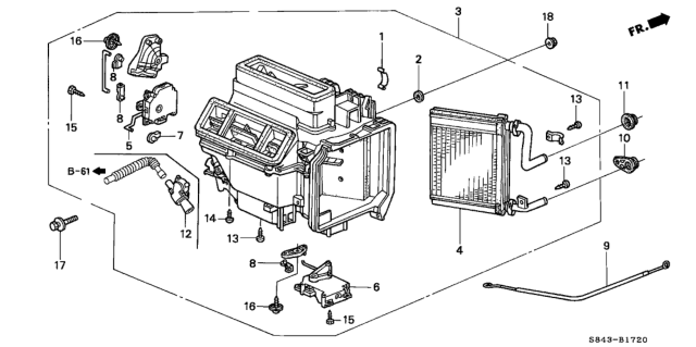 1998 Honda Accord Heater Unit Diagram