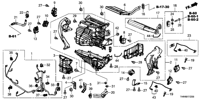 2021 Honda Odyssey Wire Harness, Air Conditioner Diagram for 32157-THR-A20