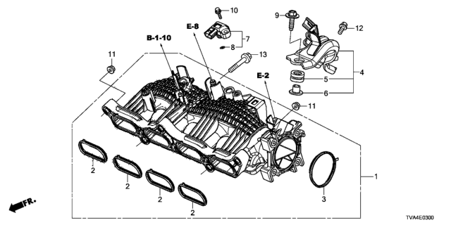 2019 Honda Accord MT Rubber,In Mani Diagram for 17213-59B-000