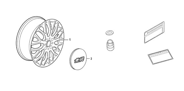 2011 Honda Fit Tire (205/50R16 Diagram for 42751-BRI-572