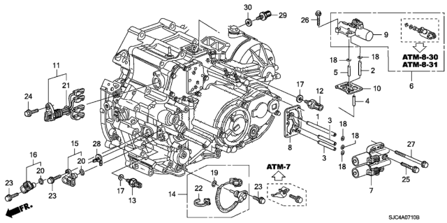 2012 Honda Ridgeline Washer, Pick-Up Diagram for 28811-RWE-000