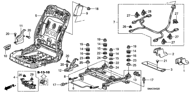 2010 Honda Civic Cover, FR. Seat Foot (Outer) *NH598L* (RR) (ATLAS GRAY) Diagram for 81107-SNA-A01ZA