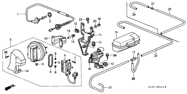 1997 Honda CR-V Wire, Actuator Diagram for 17880-S10-A01