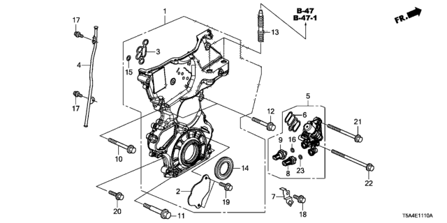 2015 Honda Fit Case Assembly, Chain Diagram for 11410-5R7-020
