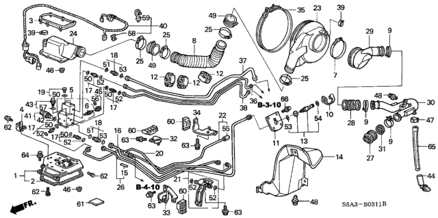2001 Honda Civic Fuel Tank (CNG Short Parts) Diagram