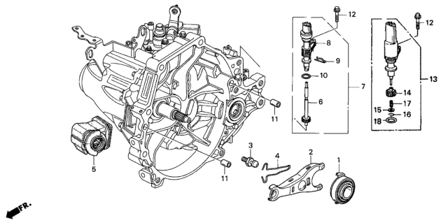 2002 Honda Civic MT Clutch Release Diagram