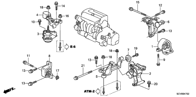 2011 Honda Element Engine Mounts Diagram