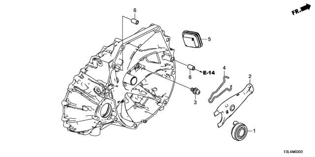 2015 Honda Accord MT Clutch Release (L4) Diagram