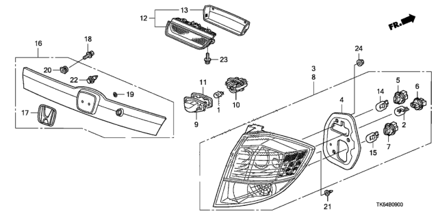 2012 Honda Fit Cover Diagram for 34271-TF0-J11