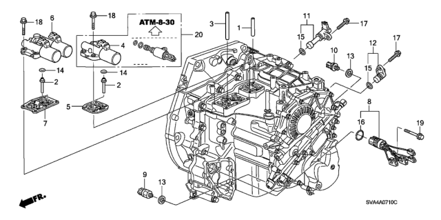 2009 Honda Civic Switch Assembly, At Oil Pressure (Texas Instruments) Diagram for 28600-RPC-003