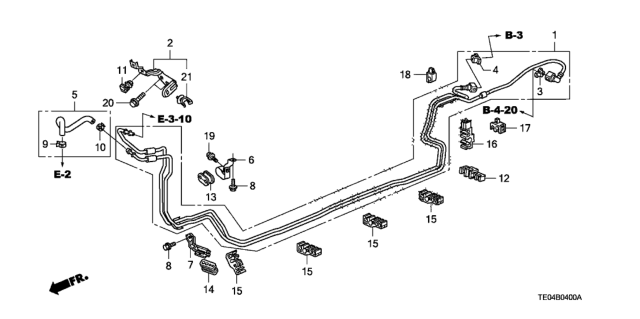 2009 Honda Accord Fuel Pipe (L4) Diagram